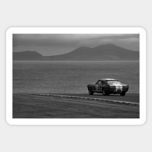 Classic GT350 Mustang Historic Racing with Sea & Mountains Sticker